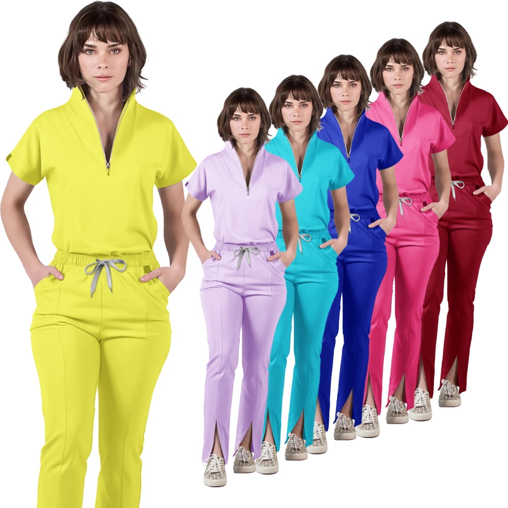 Medical Lab Uniform - Pure Color Operating Room Uniform Set