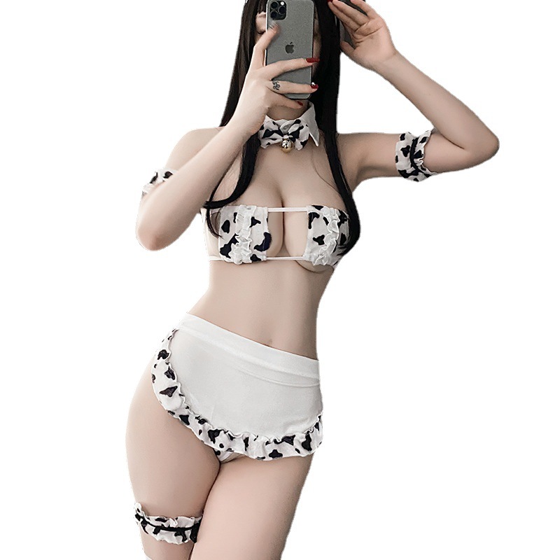 Medical Lab Uniform - Sexy Strappy Hollow Out Cow Maid