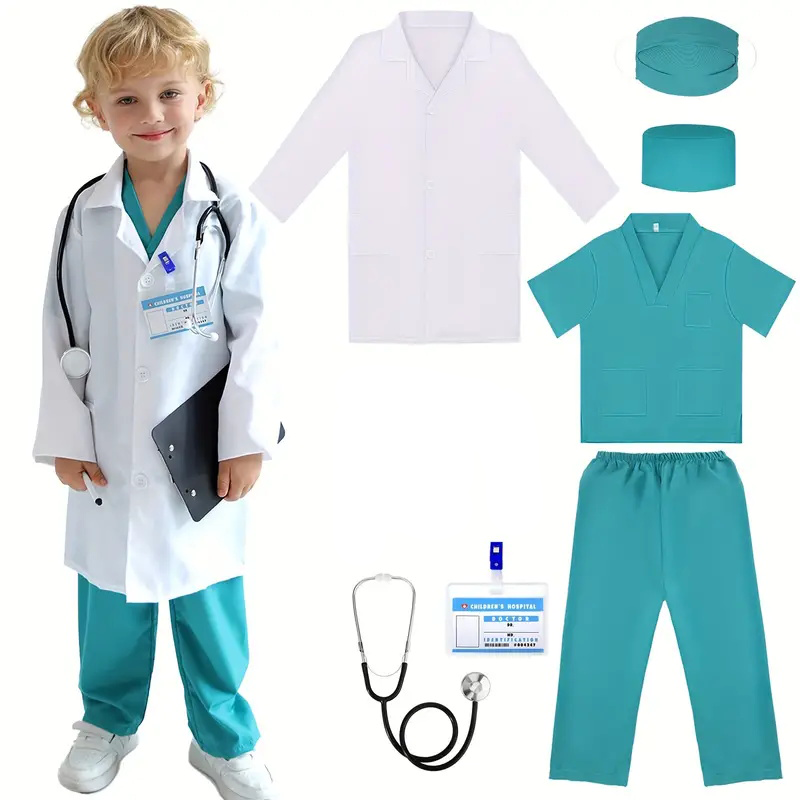 7PCS Kids Doctor Nurse Cosplay - Medical Lab Uniform review and price