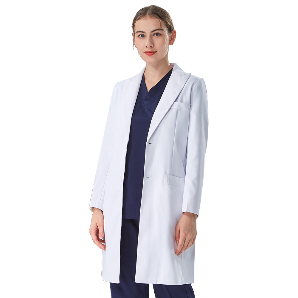Thoughtful Lapel Collar White  - Medical Lab Uniform review and price