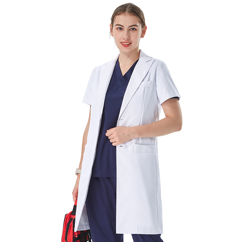 Thoughtful Lapel Collar White  - Medical Lab Uniform review and price
