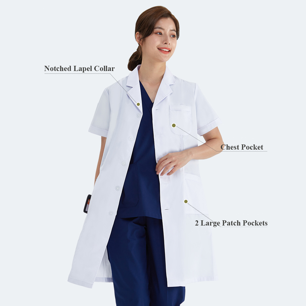 Unisex White Coat Lab Coat Hos - Medical Lab Uniform review and price